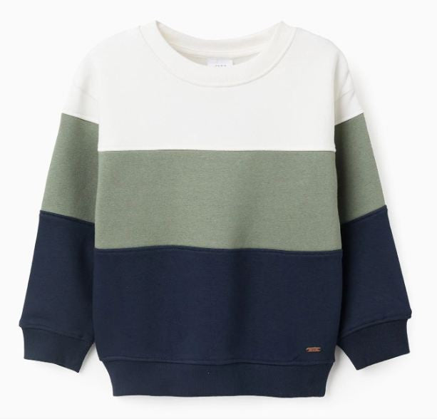 Sudadera Tricolor Cuello Redondo