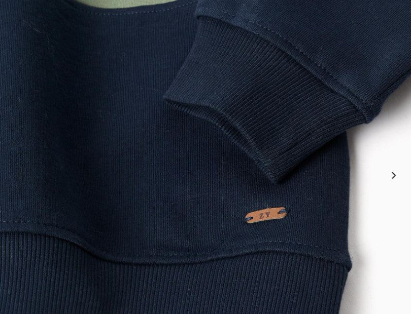 Sudadera Tricolor Cuello Redondo