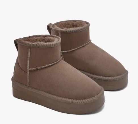 Bota Australiana Doble Suela Taupe