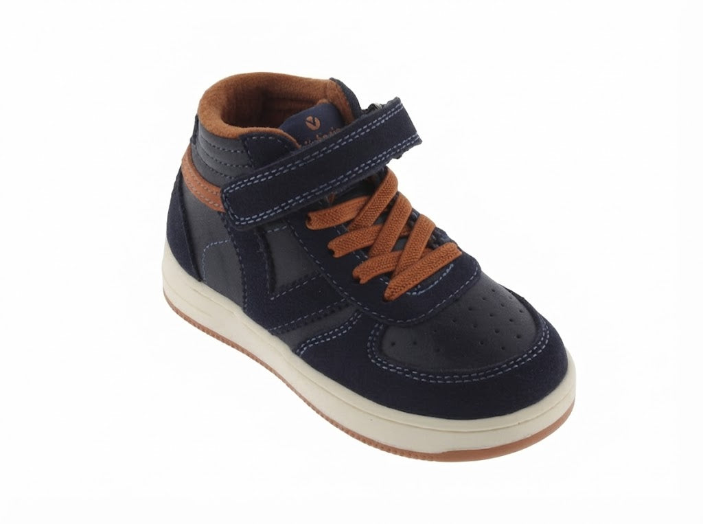 Zapatillas altas para niño con cordón elástico