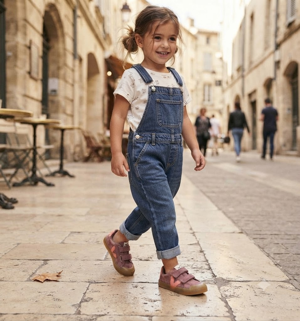 Zapatilla deportiva Barefoot para niñas con suela caramelo