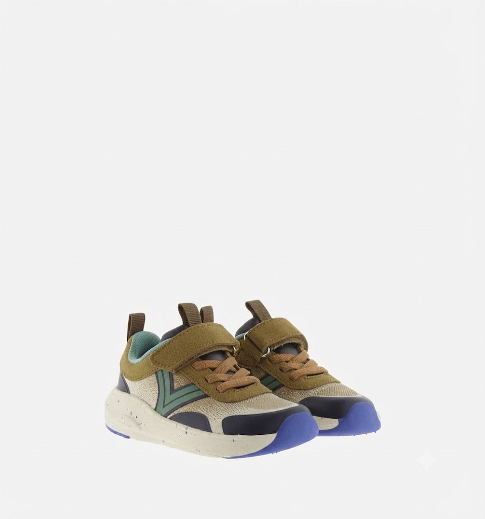 Zapatillas deportivas barefoot para niño con cordón elástico