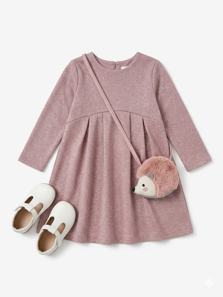 Vestido Con Bolso Bebe Niña