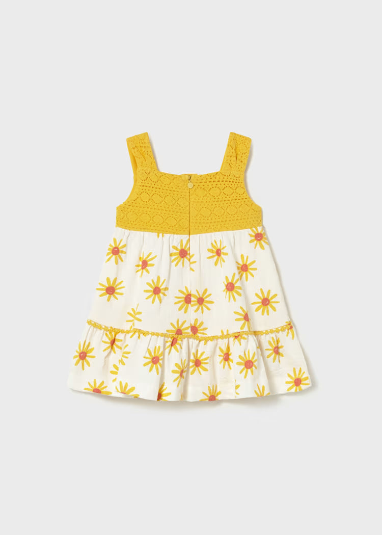 Vestido combinado guipur bebé