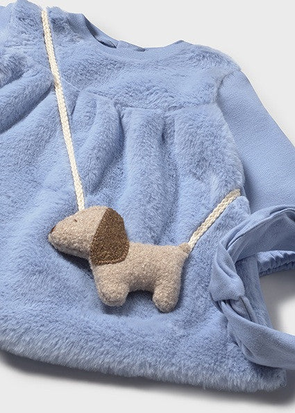 Vestido Combinado Pelo