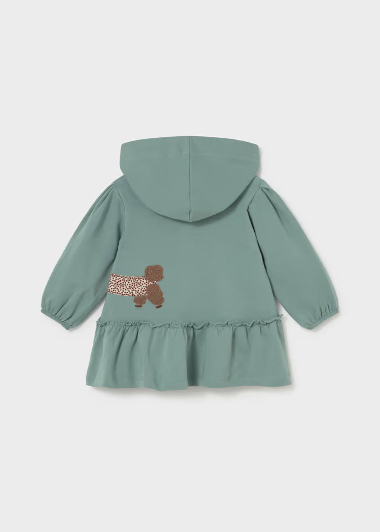 Vestido con capucha bebé niña
