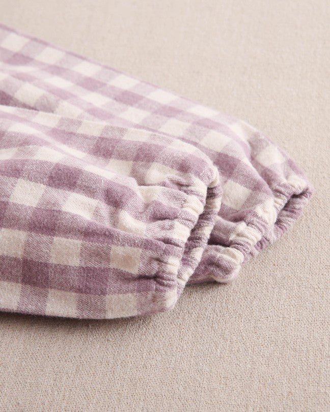 Vestido De Bebé Niña Cuadros Con Volante En El Cuello