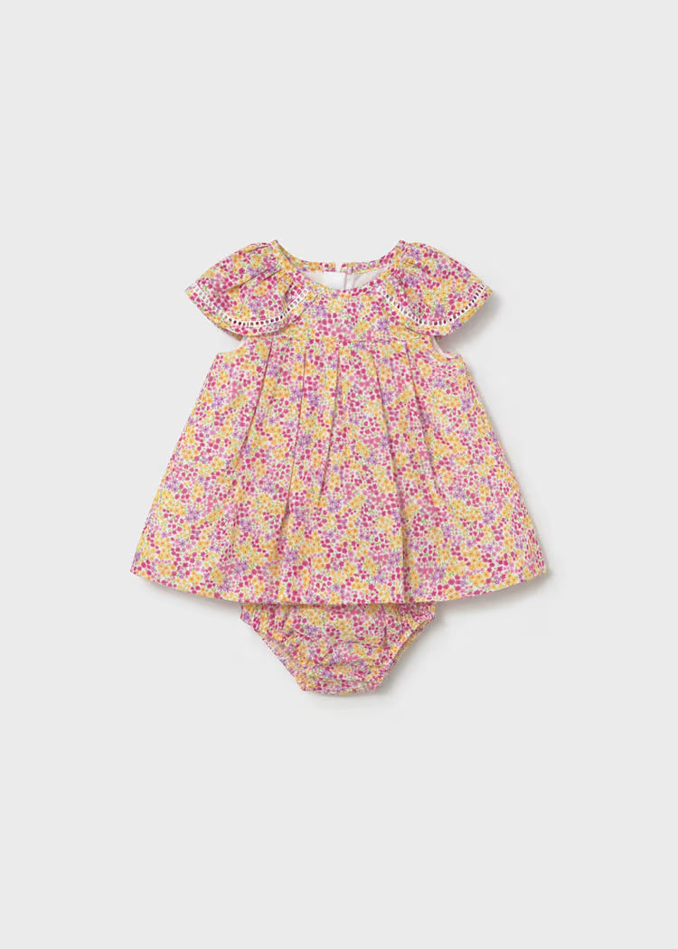 Vestido estampado con cubrepañal bebé