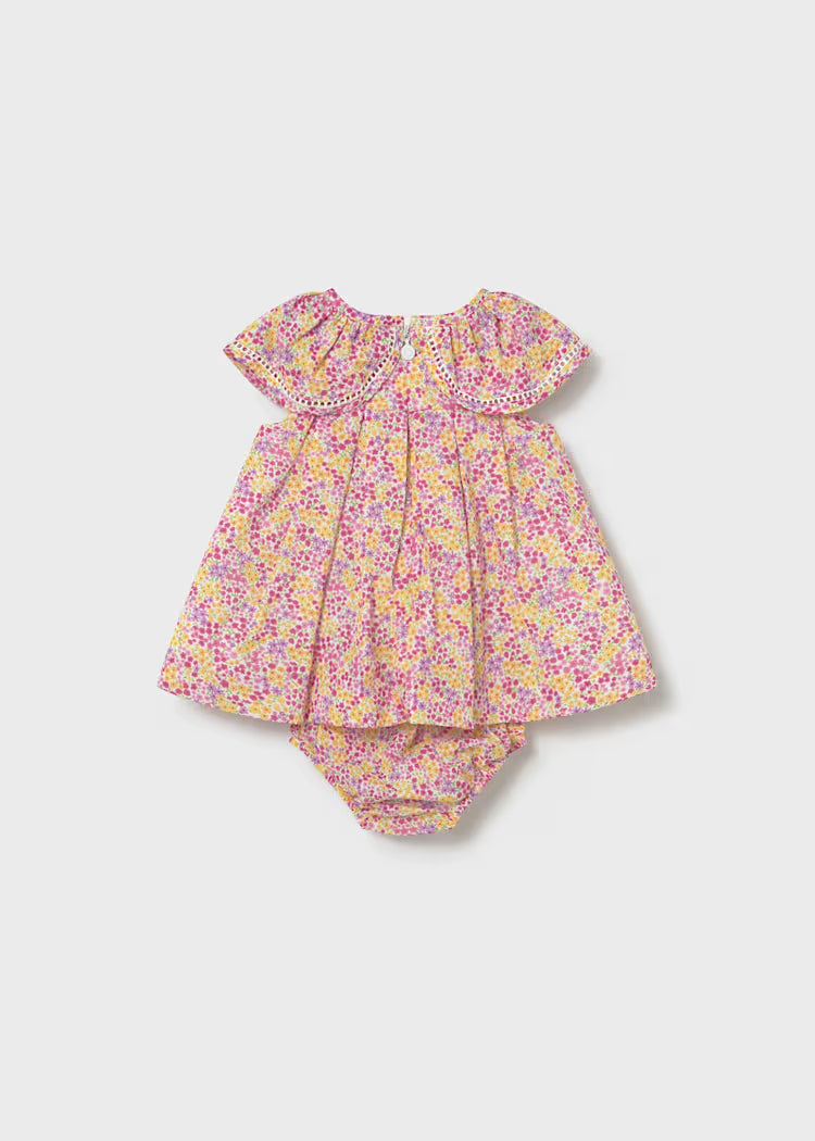 Vestido estampado con cubrepañal bebé