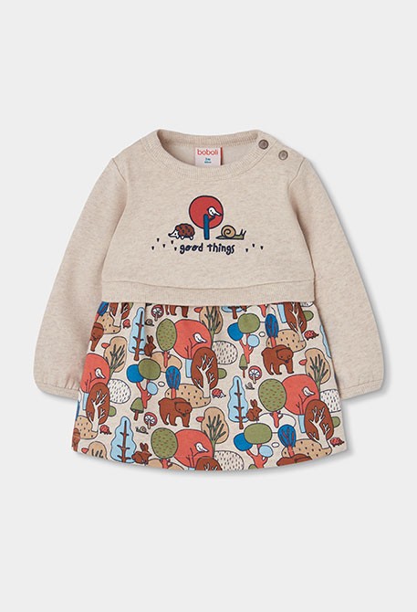 Vestido felpa de bebé niña