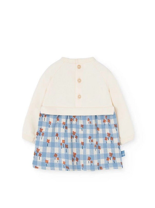 Vestido Felpa Combinado De Bebé