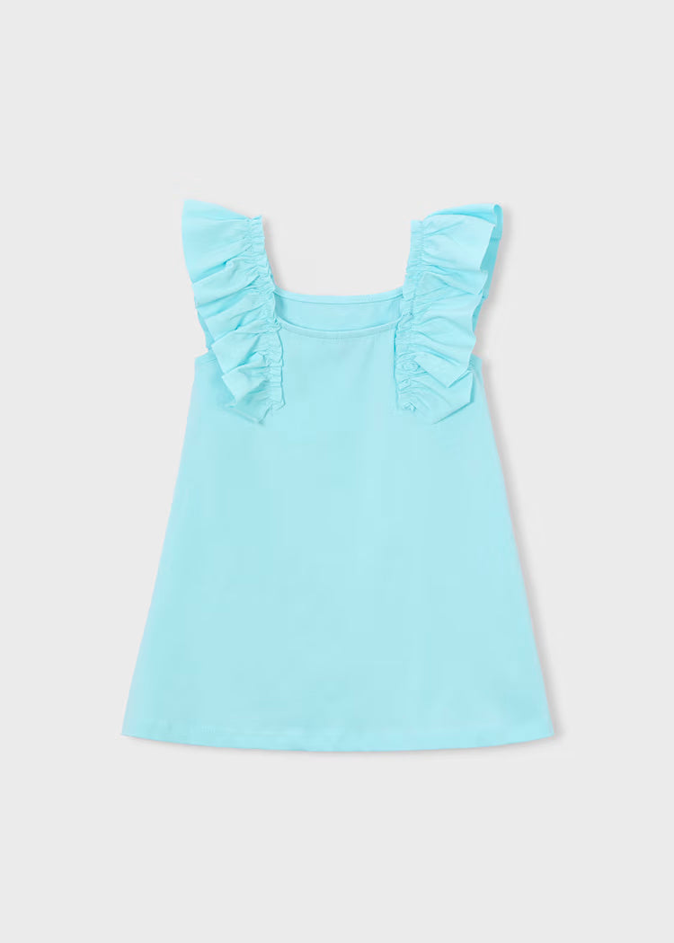 Vestido punto volantes niña