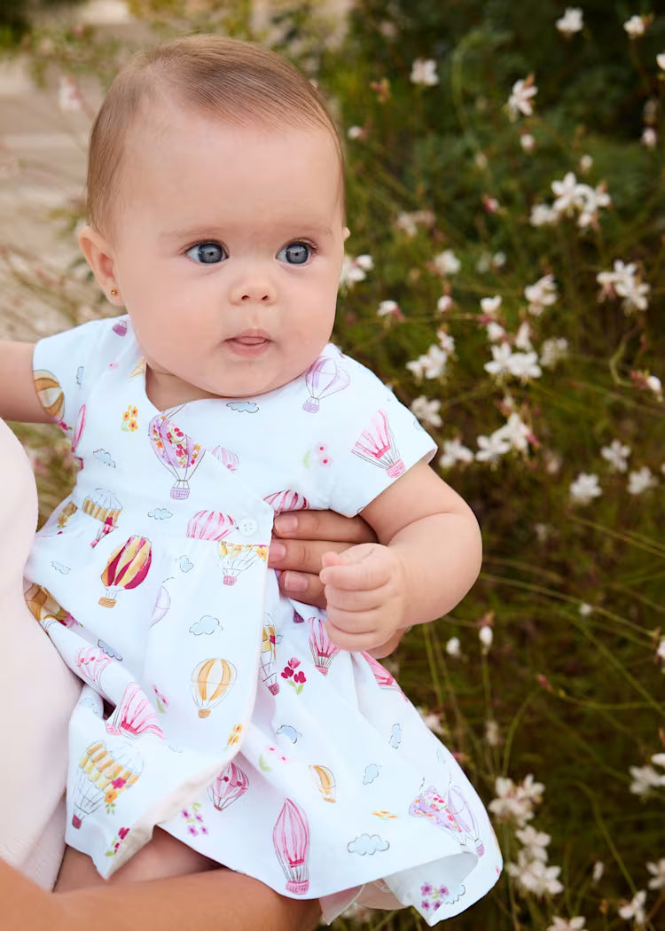 Vestido reversible estampado bebé