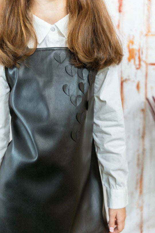 Vestido sin mangas de polipiel