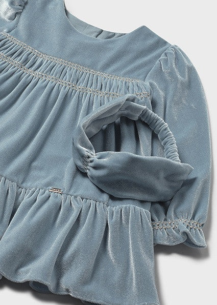 Vestido Terciopelo Con Diadema