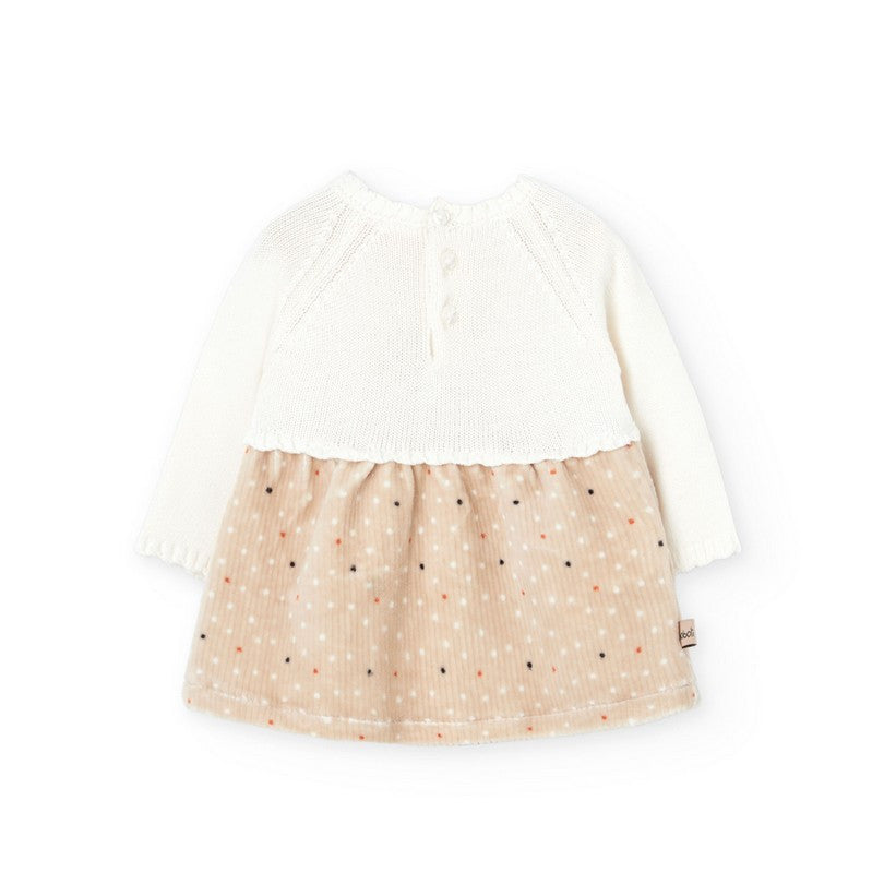 Vestido Tricotosa Combinado De Bebé