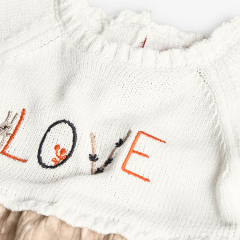 Vestido Tricotosa Combinado De Bebé