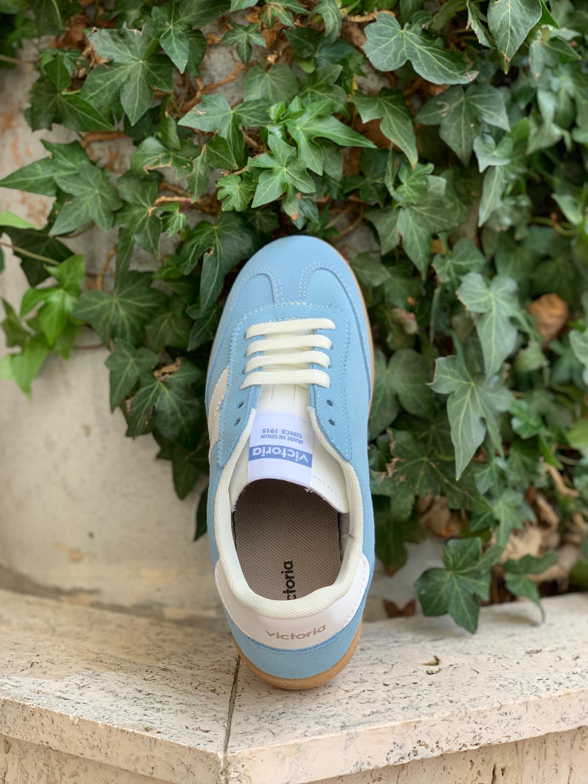 Zapatilla chica VICTORIA azul cielo