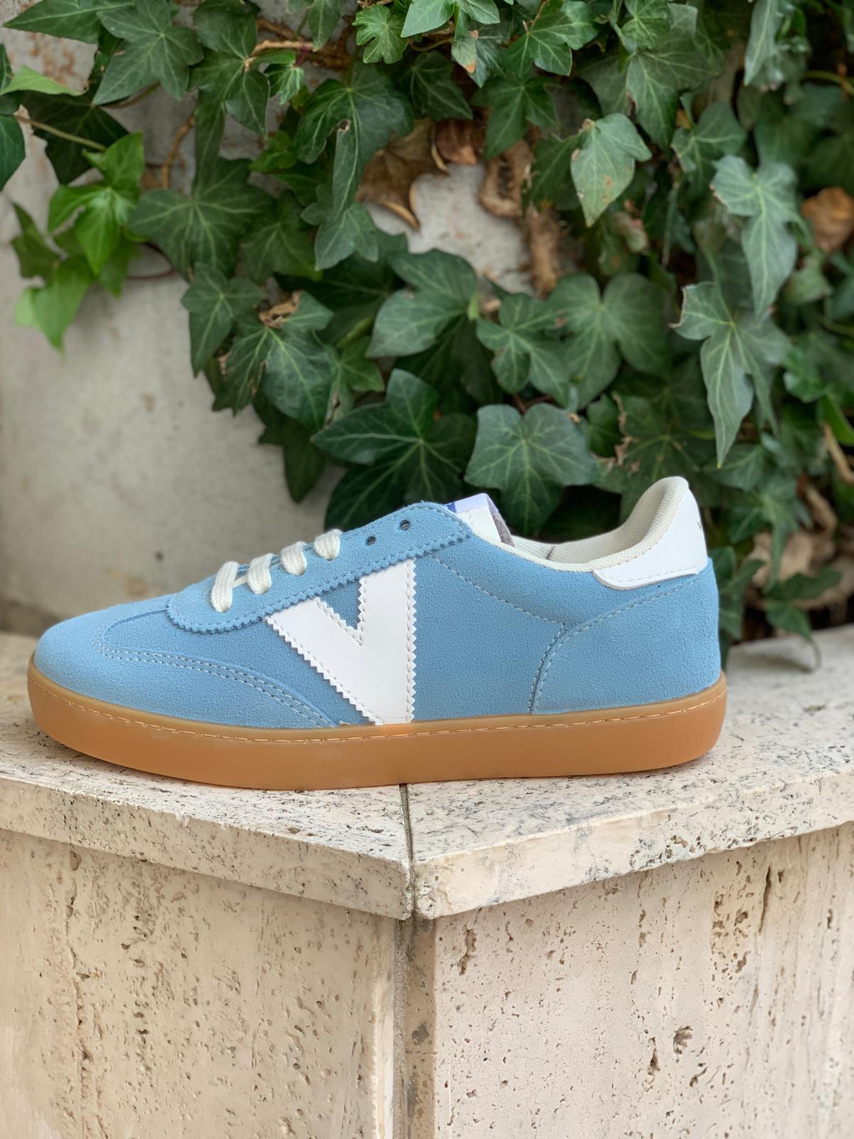 Zapatilla chica VICTORIA azul cielo