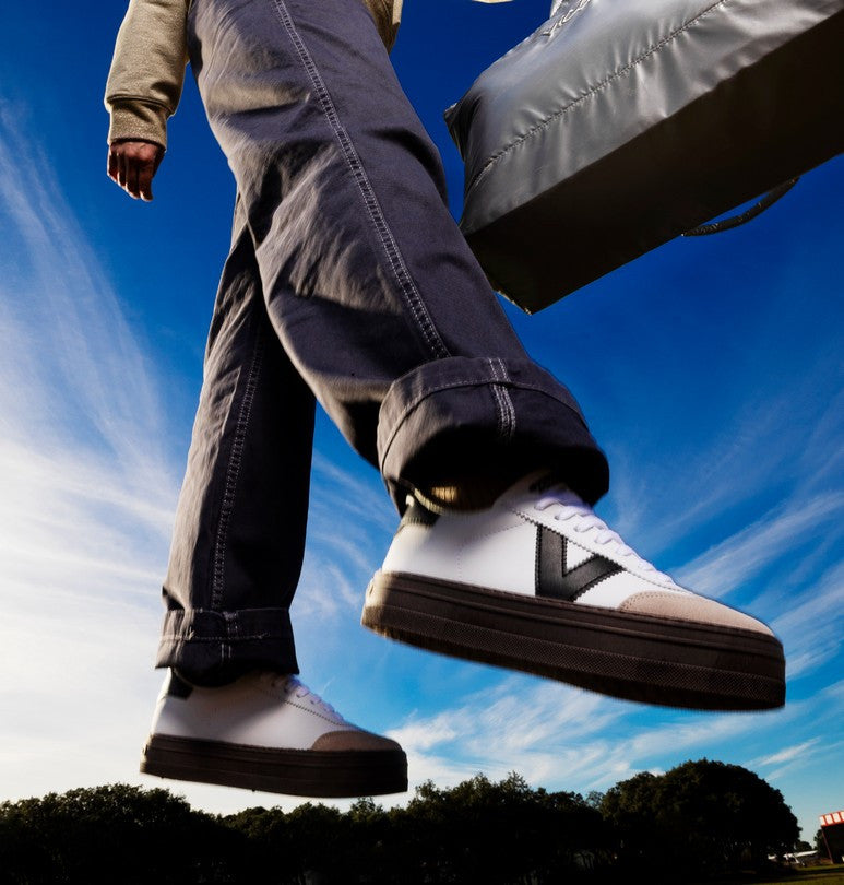 Zapatilla Victoria Blanca Con Plataforma