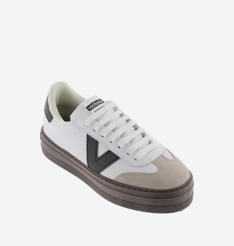 Zapatilla Victoria Blanca Con Plataforma