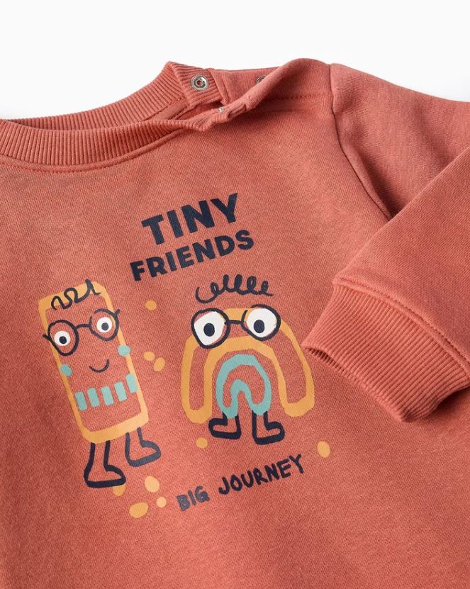 Conjunto sudadera sin capucha y pantalón tipo jogger, bebé niño.