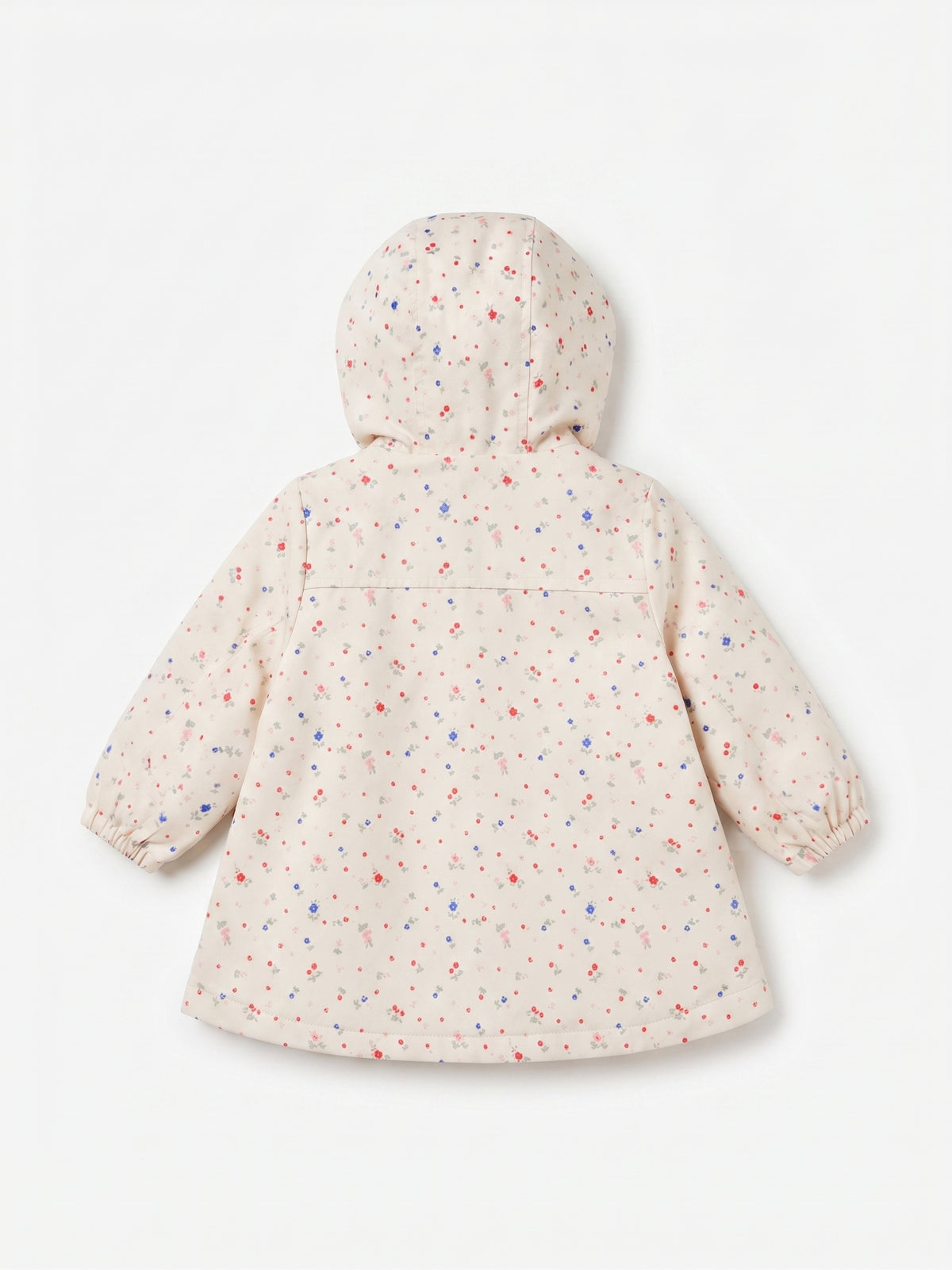 Chaquetón engomado con con capucha y forro polar interior, bebé niña.