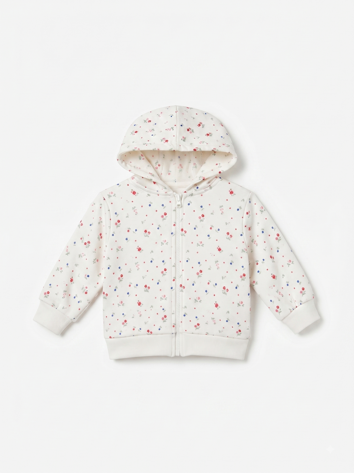 Chaqueta de felpa con capucha, bebé niña.
