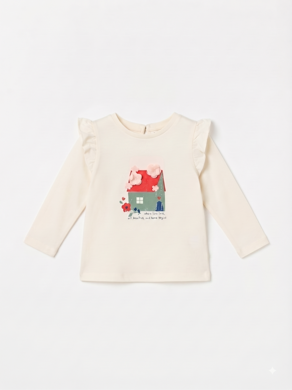 Camiseta de manga larga de punto, bebé niña.