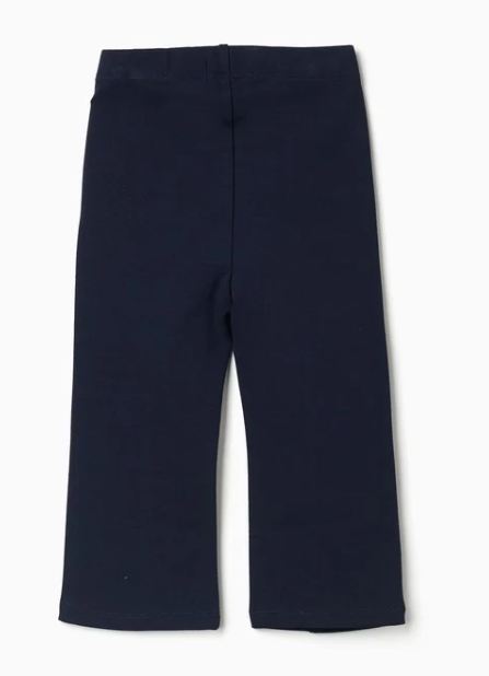 Pantalón de punto roma con costura central, acampanado, bebé niña.