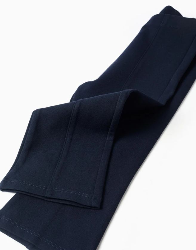 Pantalón de punto roma con costura central, acampanado, bebé niña.
