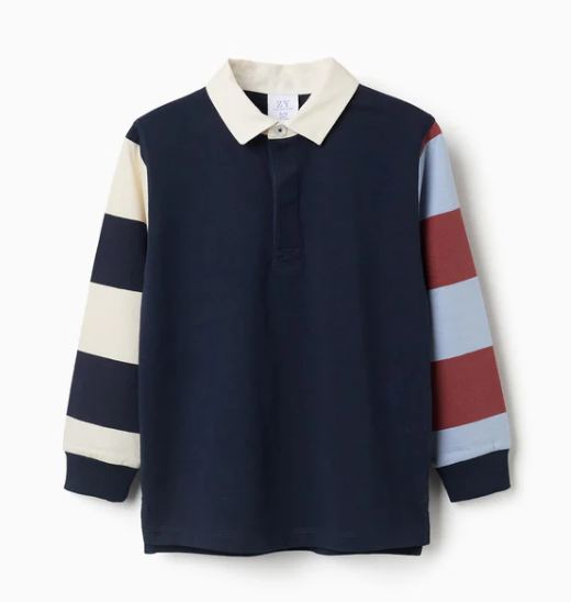 Polo tricolor para niño.